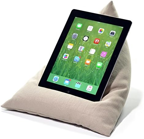 eBean Tablet Cushion - BISCUIT - beanbag stand lap holder suitable for all iPads tablets and ebook readers