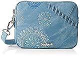 Brand: DESIGUAL Desigual - Bag Patch Mandala Edson Women, Bolsos bandolera Mujer, Azul (Azul Palo), 8x14.5x19.5 cm (B x H T)
