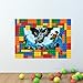 Price comparison product image Batman Lego Bricks Frame Full Multi Colour Wall Art Sticker Decal Mural Children's Superhero Transfer Graphic Print