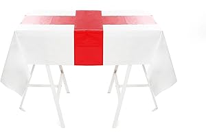 SPARKLES PARTYWARE St George Tablecloth - England Flag Plastic Table Cover - St George's Day Party World Cup Tableware Decoration