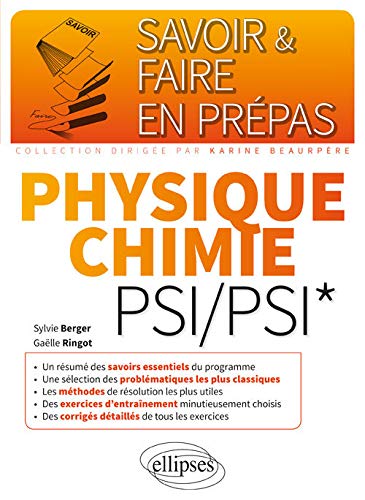 Télécharger Savoir & Faire en Prépas Physique Chimie PSI/PSI* Gratuit