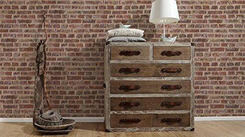 A.S. Création Tapete Authentic Walls Papiertapete Vintage Steinoptik 10,05 m x 0,53 m beige braun rot 302191 - 4