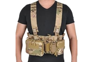 SZETOSY Gilet Rigg, Tattico Assault Chest Rig Molle Gilet Tattico con Tasche Multiple