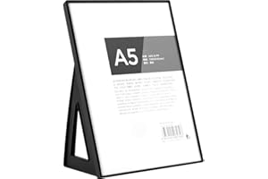 Z·BLING Présentoirs de table en acrylique Format A3/A4/A5,présentoirs pour cartes avec support incliné Format PS+PMMA Porte-menu Support pour Menus Blanc/noir