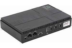 FOCKETY Mini UPS Battery Backup, zasilacz bezprzerwowy 10400mAh 18Wh z wyjściem DC 12V 9V 5V 2A do routera bezprzewodowego, modemu, oświetlenia LED, kamery bezpieczeństwa, smartfona