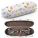 Produktbild Hardcase Brillenetui Sonnenbrillenetui Brillenbox Kunststof Clamshell-Art-Brillen-Fall mit Brille-Reinigungstuch (Texture Birds Can)