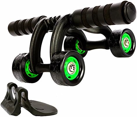4 Wheels Abdominal Fitness Roller Muscle for Abdominal Exercise with Knee Mat