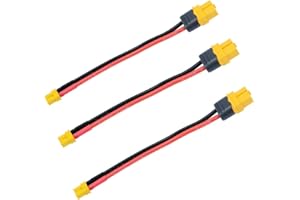 Yiqigou 3 stücke Amass XT-60 Weiblich Stecker Steckverbinder zu XT-30 Weiblich Stecker Steckverbinder Konvertierungs Adapter mit 10cm Kabel (xt30 weiblich zu xt60 weiblich)