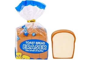 OPEMG Toast Bread Eraser, Cute Pencil Eraser Stationery 3D Bread Eraser Cartoon Pencil Eraser Sketching Tools Drafting Supply for Kid Painters Artists Gift
