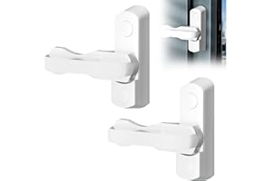 MSMXCS 2PCS Door Letter Box Flap Sash Jammers Window Locks Letterbox Security Cover Guard Swing Lock Door Security Letter Box Lock Suitable for UPVC PVC Doors Windows Home Safe Plastic Steel