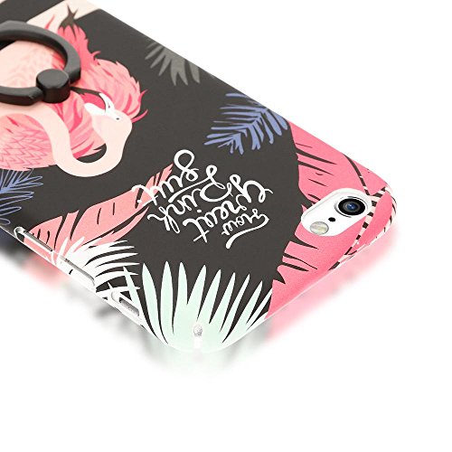 iPhone 6 6S Custodia con anello di NALIA, Ring-Case Rigida 360 Gradi Protettiva Rotazione per Cellulare, Motivo Cover Protezione Bumper Sottile per Telefono Apple iPhone 6S 6, Designs:Flamingo