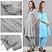 SN3021 Front Piping Maternity and Nursing Nighty Pajamas (UK 12-14, melange grey)