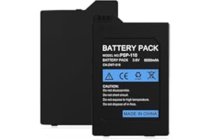 BOANV Batterie Rechargeable de Haute qualité 6000mAh 3.6V Lithium ION Polymer Li-ION Polymer pour Sony PSP 1000 PSP-110 Console (Non Compatible avec PSP-2000/3000 ou PSP Slim)
