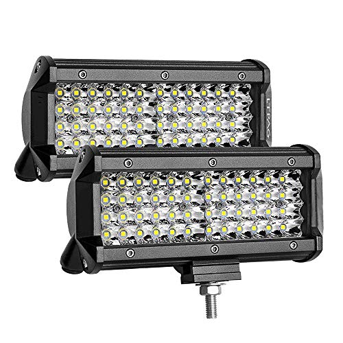 MKZWYY 2pcs Foco Led Tractor, 7" 144W Super Bright y Potentes Faros Trabajo Led Coches 6000K IP68 Impermeable de Faros Luz Adicionales Blanco Frío para Off-Road,Camión