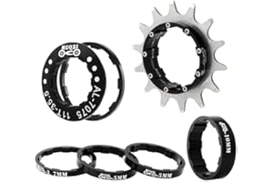 Bibike Single Speed Conversion Kit 13T/14T/15T/16T/17T Single Speed Cassette Conversion Spacers Black Gold Red