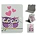 Produktbild 10 Zoll Tablet Hülle - [Süße Eule Muster] PU Leder Schutzhülle mit Standfunktion Tasche für Universal 10'' 10 Zoll Tablet Hülle Etui Schale Lederhülle Flip Case Cover -A02
