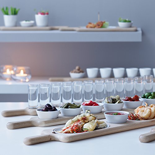 LSA International 77 cm Grand Vodka Set and Oak Paddle, Clear