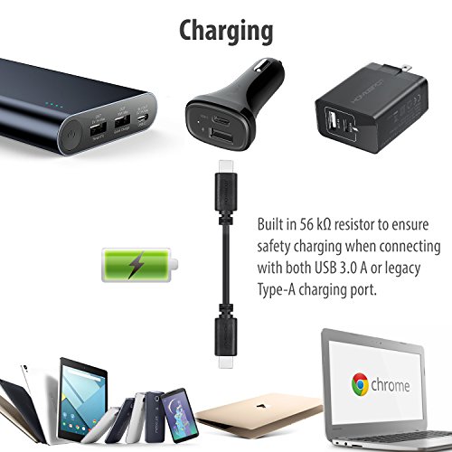 HomeSpot USB 3.1, 20 cm kurzes USB-C auf USB Type-C Kabel, beidseitig einsteckbar, für Apple New MacBook, Chromebook Pixel, Nokia N1, Nexus 6P, Nexus 5X, Oneplus 2 usw. - 4