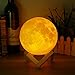 Produktbild ILS - 12cm 3D Magical Two Tone Moon Lamp USB Charging Luna LED Night Light Touch Sensor Gift