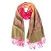 Imported Women Long Cashmere Scarf Shawl Tassels Pashmina Colorful Flower Army Green RS.920.00