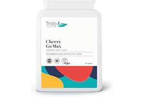 Troo Health Care Troo Cherry Go Max - Montmorency Cherry Extract 3000mg Per Serving - 90 Vegan Capsules – UK Made Freeze Dried Sour Supplement