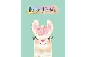 Notizbuch für Studenten: Schöne Kladde A4 liniert für die Uni oder Schule das Kladdenbuch mit Linien als schönes Geschenk für Studentin in Universität das Schreibbuch im süßen Lama Design