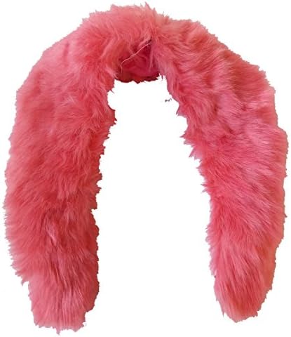 Large Detachable Long Faux Fox Wrap Fake Raccoon Fur Collar Scarf for Winter Coat (F)