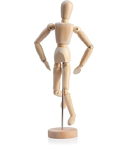 Set 2 Manichini Artistici In PVC Con Supporto - Maschio E Femmina 13 Cm