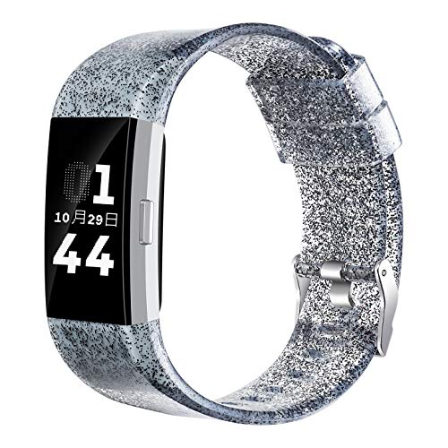 pour Fitbit Charge 2 Sangle réglable, Remplacement de Sport Accessoire de Poudre de Paillettes Bracelet pour Fitbit Charge 2 Sangle pour Femme