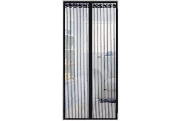 Mosquitera Magnética Para Puertas,60x180cm Cortina Mosquiteras Magnética de Malla Anti-insectos con,Sellado Automático,Fácil de Ensamblar,Negro