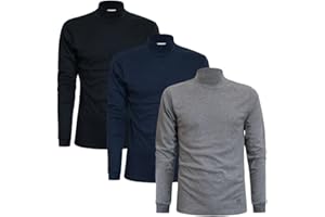 Sergio Tacchini Maglia Collo Alto Uomo Maglia Lupetto Caldo Cotone