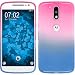 Produktbild PhoneNatic Case für Motorola Moto G4 Hülle Silikon Design:06 Ombrè + 2 Schutzfolien