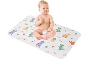 JAWUZ Lot de 1 Matelas à Langer Portable - Tapis Change Bébé Imperméable 50 * 70 cm - Couche-Culotte Réutilisable Lavable - Coussin Change Table Pad Liner - Coton Doux Anti-fuite - Pour Sac à Langer