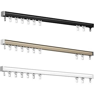 Binario Per Tende, Per Soggiorno, Camera Da Letto, Doccia, Divisorio Per Tenda, In Lega Di Alluminio, Per Tende, 110 Cm, 360 Cm, 480 Cm, Divisorio (bianco, 300 Cm - 7