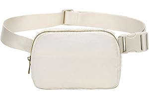 Uwiyo Bauchtasche Damen, Gürteltasche Herren, Frauen Nylon Hüfttaschen Crossbody Bag Umhängetasche kleine Brustbeutel mit verstellbarem Riemen für Sport Laufen Reise Fahren Wandern (Beige)