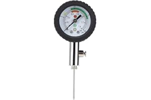 T BEST Jauge de Pression de Balle, Portable Football Basketball Volleyball Ballon de Football Pointer Jauge de Pression Table de Mesure de Pression intérieure Professionnel Métal Gaz Manomètre