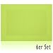 Produktbild matches21 Tischset Platzset BORDA Platzmatten 6er Set hellgrün kiwi gewebt aus Kunststoff 46x33 cm abwaschbar