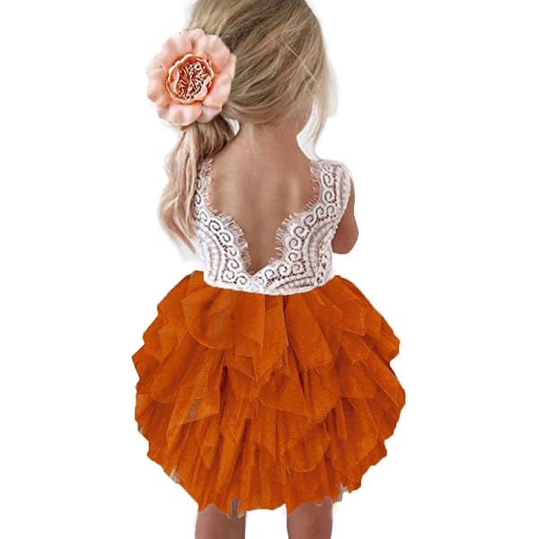 Topmaker Backless A-Line Flower Girl Dress With Lace - Ivory, Sleeve, Size 1T
