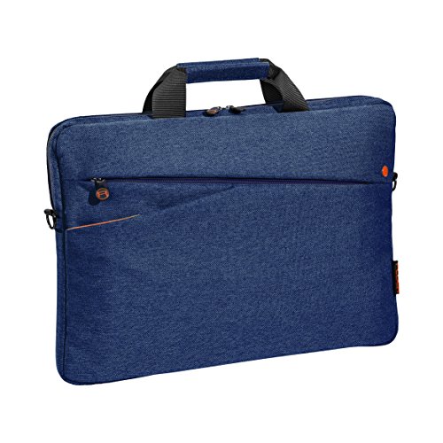 PEDEA Notebooktasche Fashion f  r 17 3 Zoll  43 9cm  mit Zubeh  rfach und Schultergurt  Blau