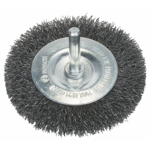 Brosse Circulaire à Fils d'Acier Ondulés 0.2mm, 4500 Tr/Min, 10mm Largeur, 75mm Diamètre