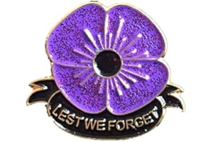 CTTK Purple Poppy Flower Pin Badge Brooch Animal in War