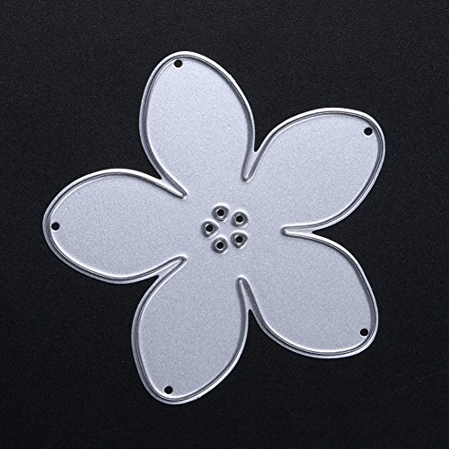 Amazingdeal365 4 PCS Blumen Metall Form Schablonen Schneiden DIY Dekor Sammelalbum Karten Buchzeichen Lesezeichen als Geschenk für Freunde Geburtstag Kinder,Kindergarten Hobby Schule Handarbeit Unterricht usw. Ein tolles Geschenk! - 5