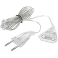 Keaac Sequential 3M 5M Power Extension Cable Transparent Standard Power Extension Cord Wire for LED String Light Christmas Holiday Lights Twinkling (Style : B, Wattage : 5M)