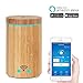 Produktbild Random 160ml Wifi Smart Aroma Diffuser Funktioniert mit Amazon Alexa Bambus Ultraschall Luftbefeuchter Ätherischesöl Aroma Diffusor mit 7 Farbigen LED Lichter und Schaltet Sich Automatisch Aus