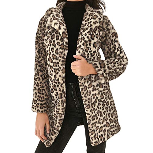 Fur Leopard Print Coat Amazon Bazhahei Womens Leopard Print Lapel