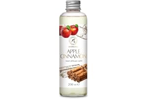 ‎AROMATIKA TRUST THE POWER OF NATURE Raumduft Nachfüllflasche Apfel-Zimt 200ml - Natürlichem Ätherischem Zimtöl - Nachfüller für Duftdiffusor - Lufterfrischer - Raumbeduftung - Frischer und Langanhaltender Aroma - Zimmerduft