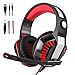 Produktbild Sinbide® best Gaming Headset high end Gaming Headset Gaming Headset PC Surround Sound Gaming Headset over ear Gaming Headset für PS4 iPhone 6/6 Plus, Samsung S5, S4, LG, Xiaomi, iPad, PC, laptop, tablet (Schwarz/Rot)