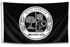 Kasflag Amg Racing Flag (3x5 ft,Vivi Color, Durable 150D Polyester) for Outdoor Room Man Cave Garage Shop