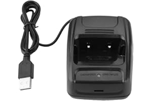 WENDRY Dock di ricarica USB, con interfaccia USB, resistente e durevole, supporto per stazione di ricarica USB Walkie Talkie radio bidirezionale per Baofeng BF888S/BF777S/BF666S