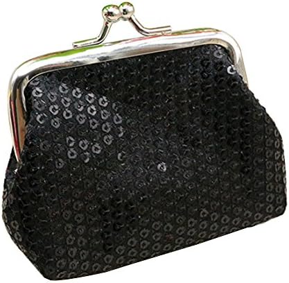 Womens Girls Mini Sequins Buckle Coin Purse Small Clutch Wallet